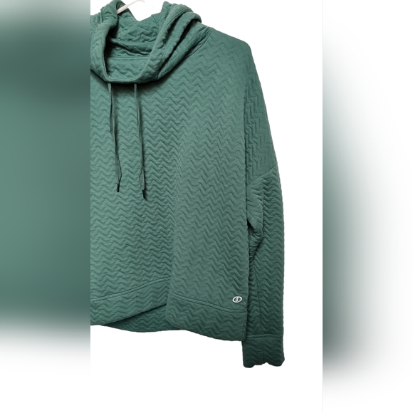Spaulding Women's Green‎ Chevron-Quilted Yoga Hoodie Size Large - Picture 3 of 9